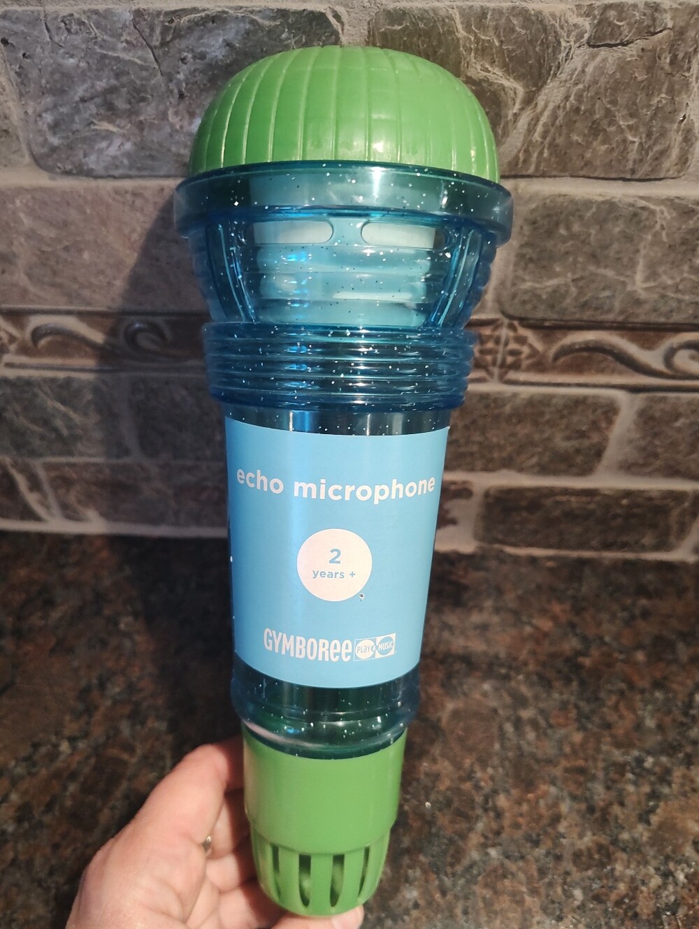 Gymboree Echo Microphone Toy, Green And Blue Glitter
